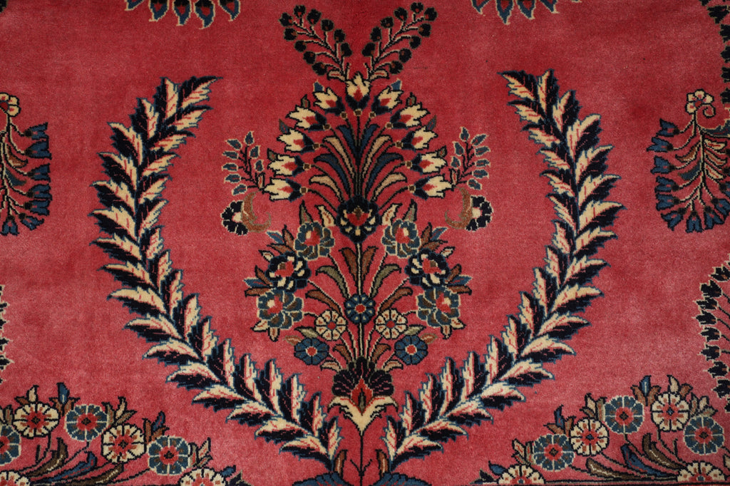 7 x 10.7 Salmon Fine Persian Sarouk Rug #B-72763