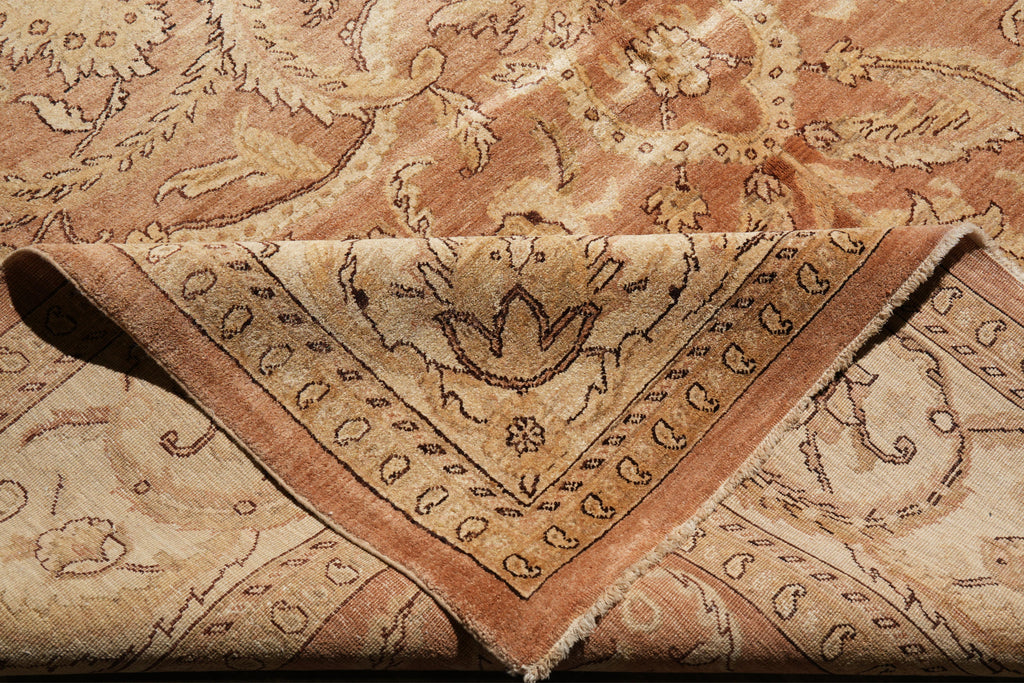 9.2 x 11.5 Neutral Cinnamon Coffee Brown Chobi Peshawar Great Rug #F-4183