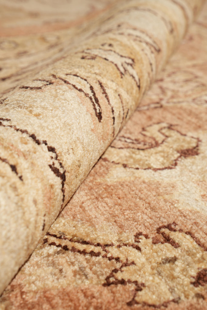 9.2 x 11.5 Neutral Cinnamon Coffee Brown Chobi Peshawar Great Rug #F-4183