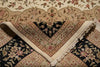 Load image into Gallery viewer, 12.2 x 18 Quality Wool and Silk Handmade Rug Ivory Black #F-4493