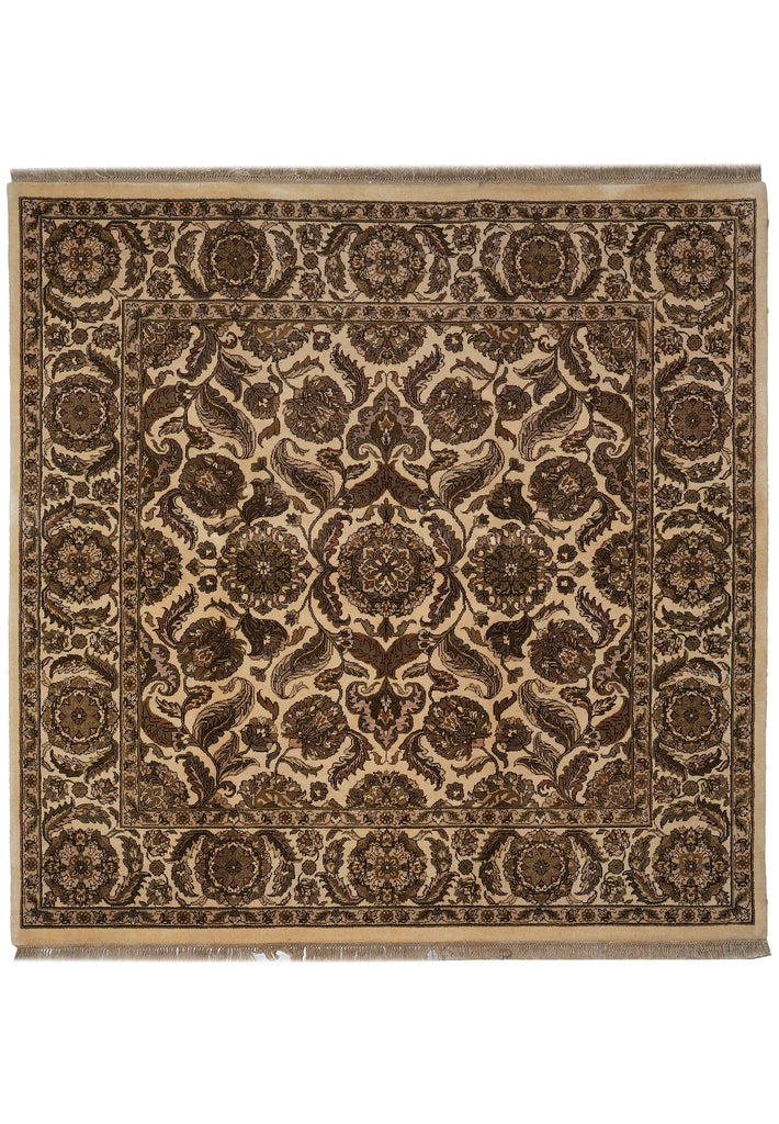 8 x 8 Feet Square Handmade Jaipur Rug #F-3366