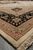 Load image into Gallery viewer, 12.2 x 18 Quality Wool and Silk Handmade Rug Ivory Black #F-4493