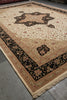 Load image into Gallery viewer, 12.2 x 18 Quality Wool and Silk Handmade Rug Ivory Black #F-4493