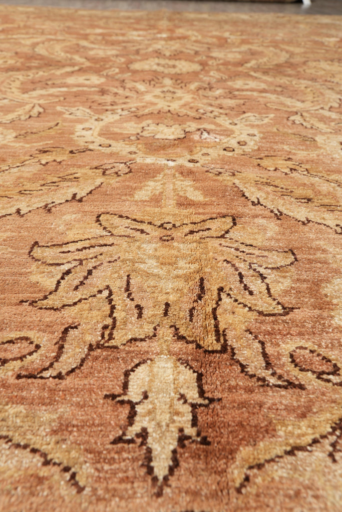 9.2 x 11.5 Neutral Cinnamon Coffee Brown Chobi Peshawar Great Rug #F-4183