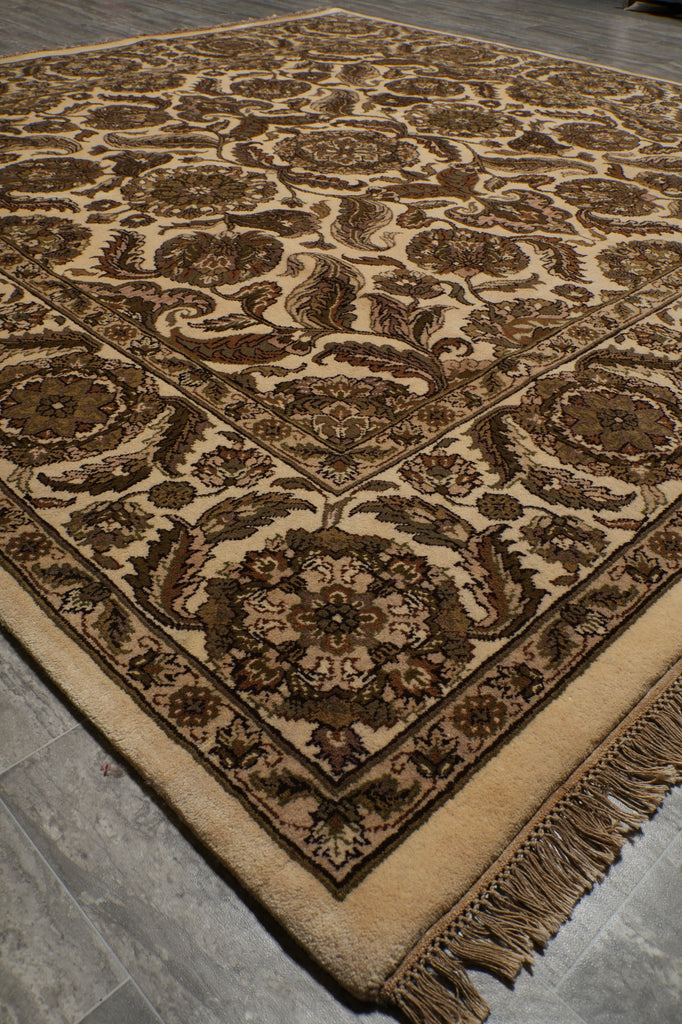 8 x 8 Feet Square Handmade Jaipur Rug #F-3366