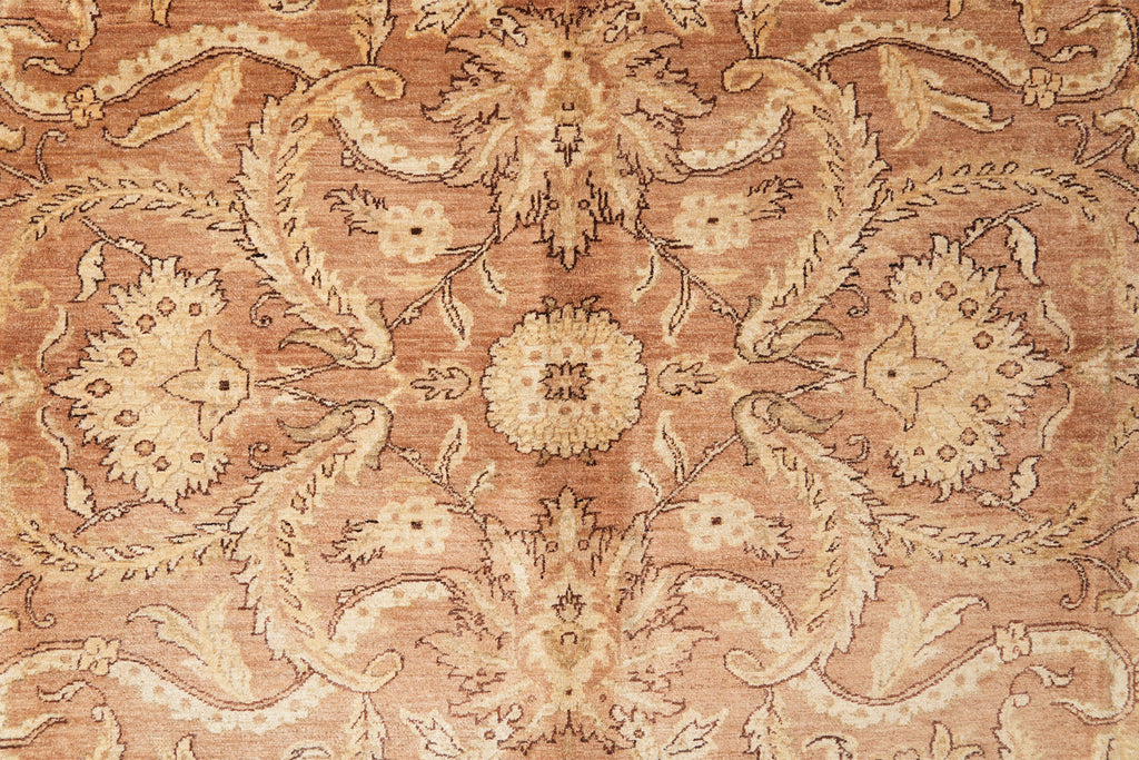 9.2 x 11.5 Neutral Cinnamon Coffee Brown Chobi Peshawar Great Rug #F-4183