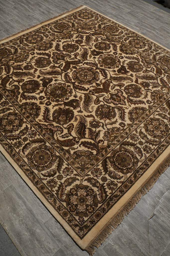8 x 8 Feet Square Handmade Jaipur Rug #F-3366