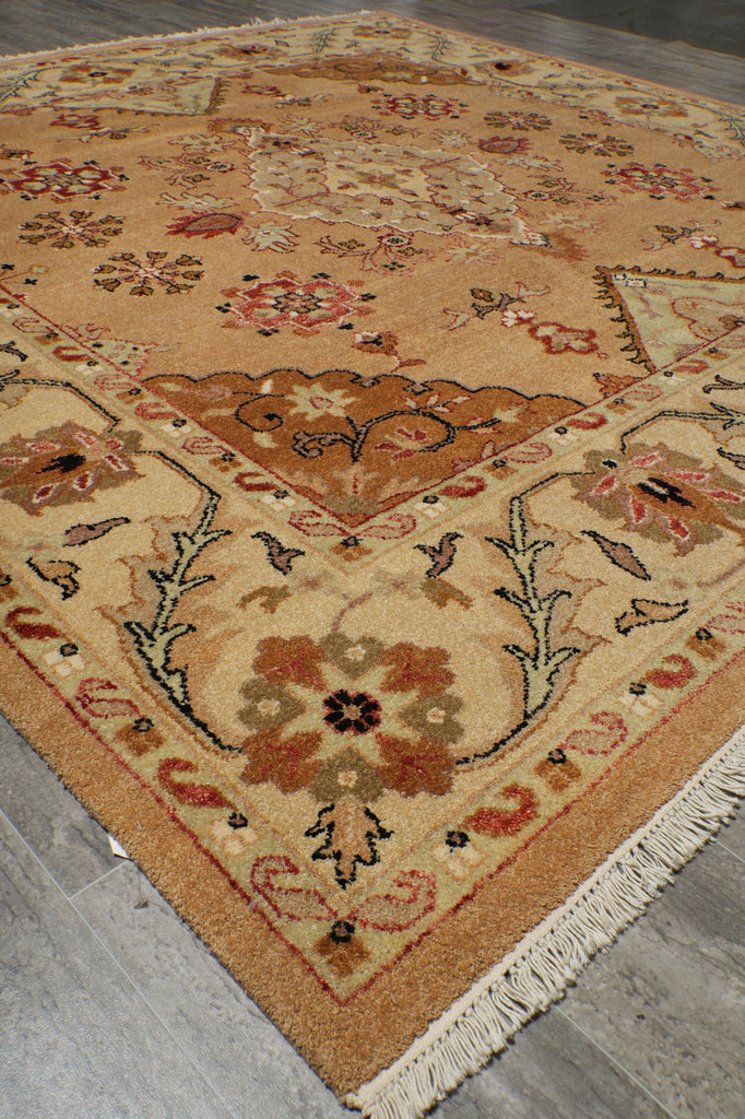 8 x 8 Camel Brown Oushak Rug #PIX-16086