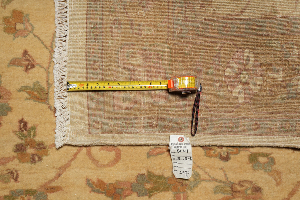 8 x 8 Square Handmade Chobi Agra Rug #F-5141