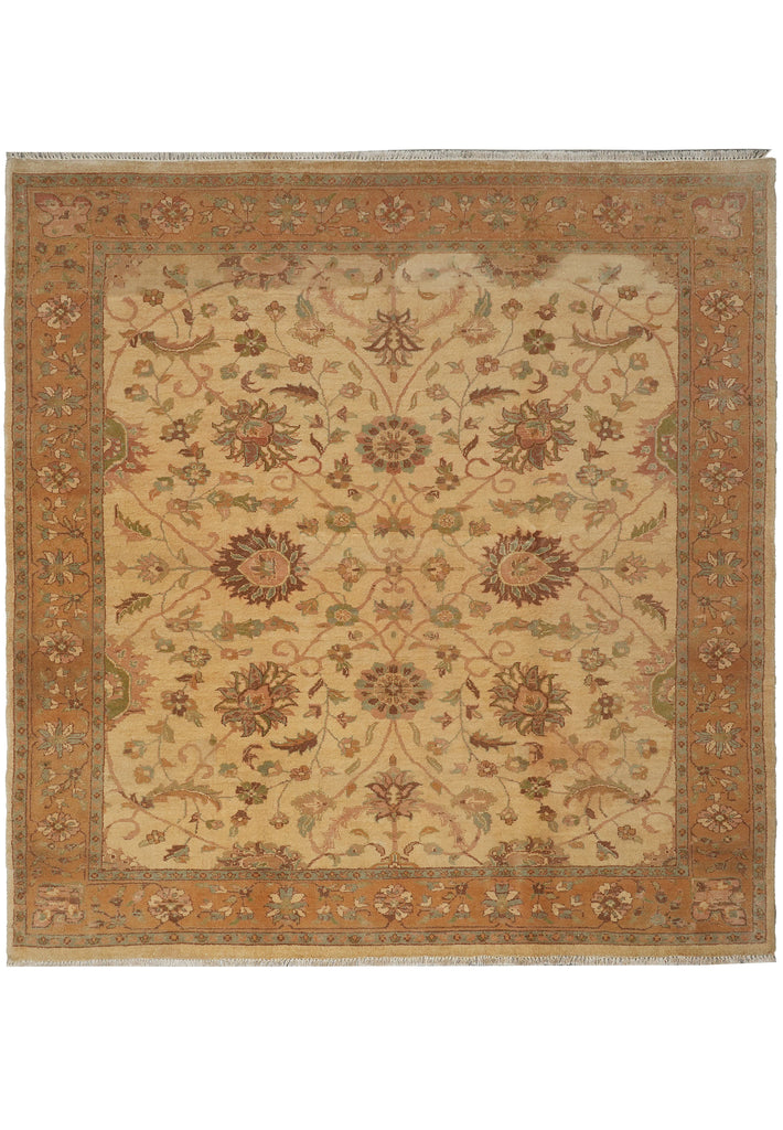 8 x 8 Square Handmade Chobi Agra Rug #F-5141