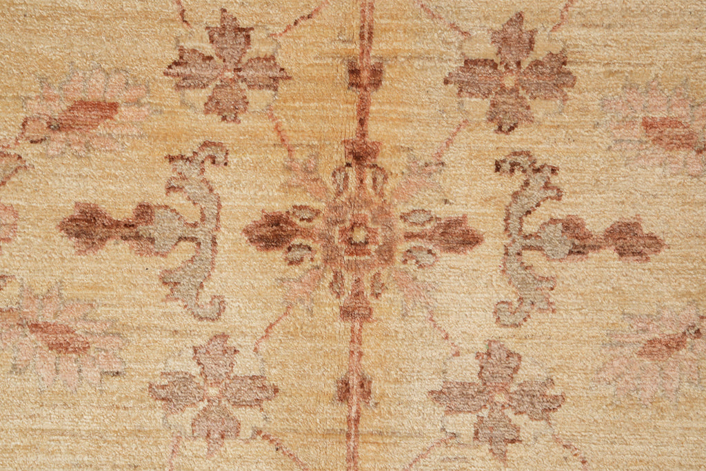 9 x 12.5 Golden Handmade Rug Chobi Peshawar Zigler #F-4184