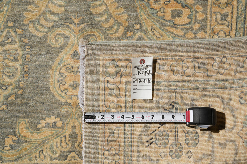 9.2 x 11.10 Nice Handmade Chobi Peshawar Zigler Rug Slate Gray #F-4185