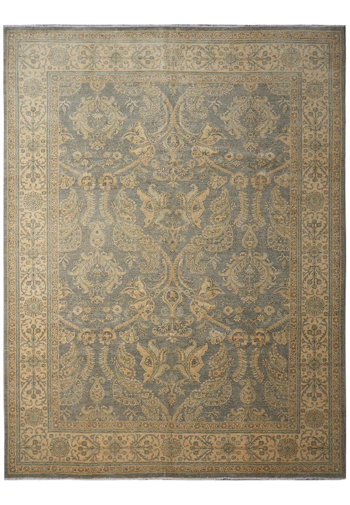 9.2 x 11.10 Nice Handmade Chobi Peshawar Zigler Rug Slate Gray #F-4185