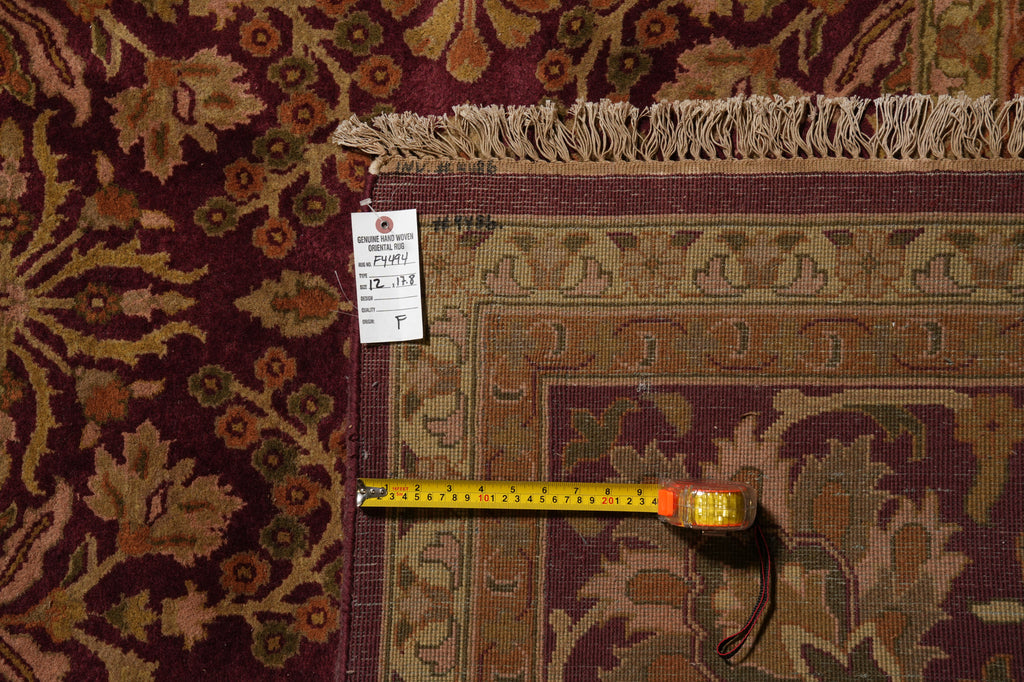 12 x 17.8 Quality Wool Handmade Jaipur Rug #F-4494