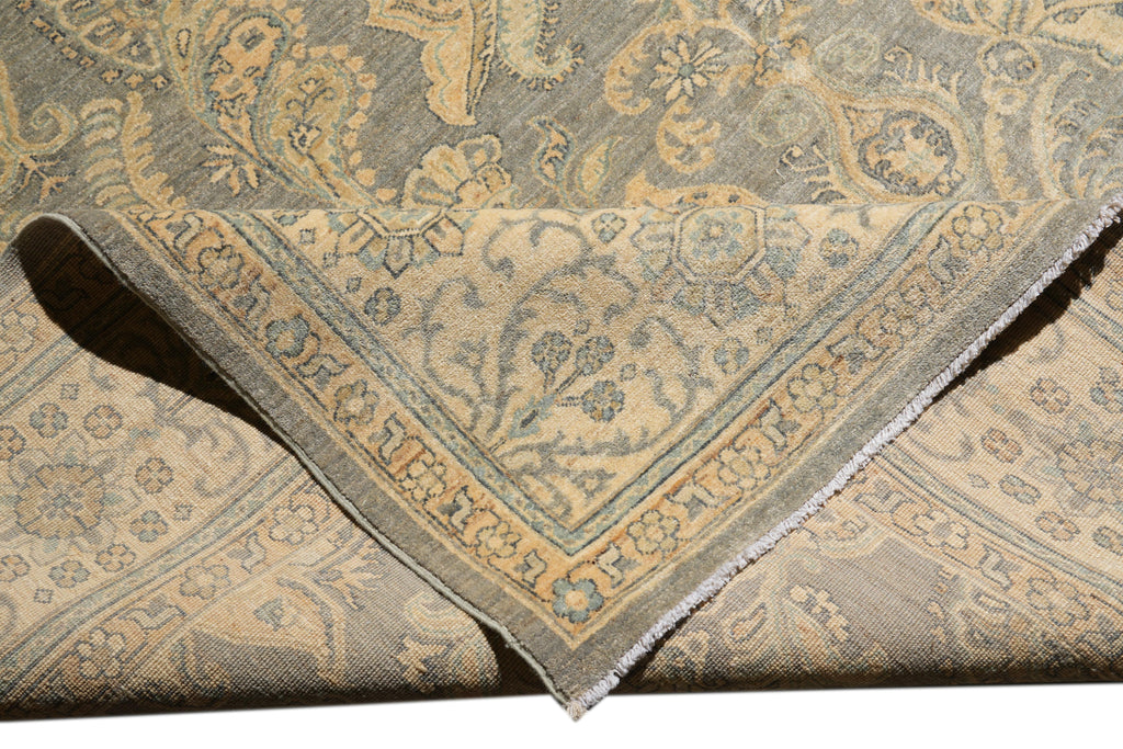 9.2 x 11.10 Nice Handmade Chobi Peshawar Zigler Rug Slate Gray #F-4185