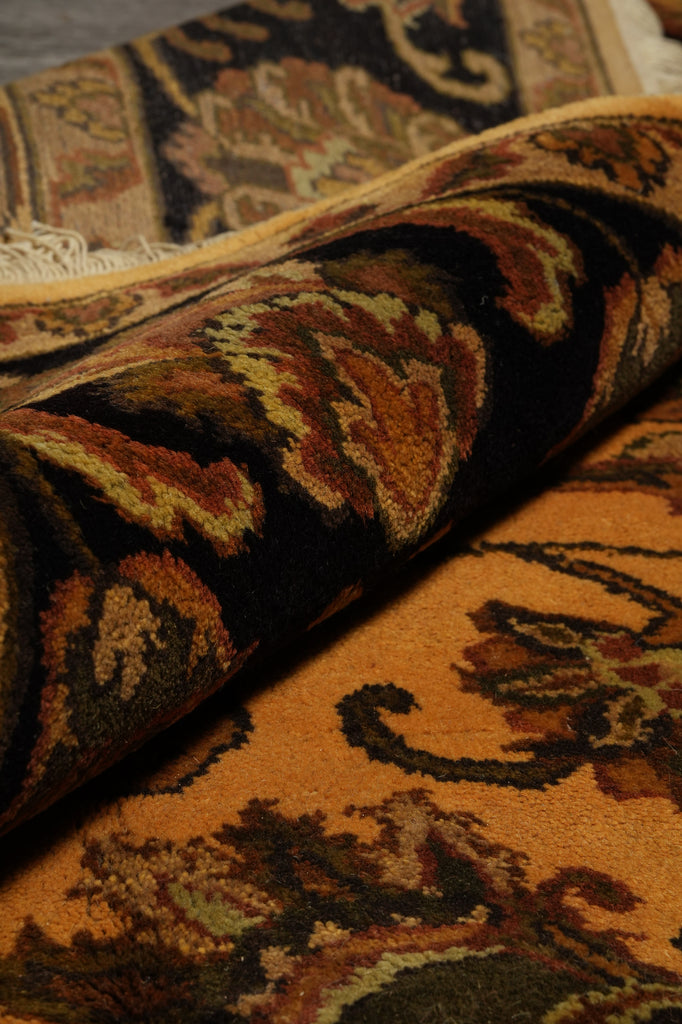 8 x 8 Feet Square Handmade Rug Overdyed Gold #F-3365