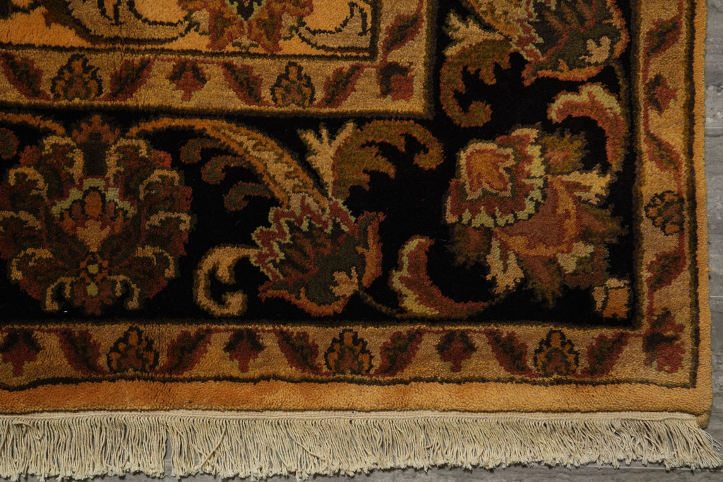 8 x 8 Feet Square Handmade Rug Overdyed Gold #F-3365