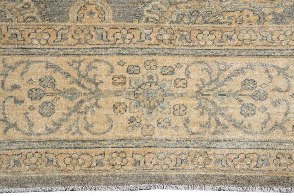 9.2 x 11.10 Nice Handmade Chobi Peshawar Zigler Rug Slate Gray #F-4185