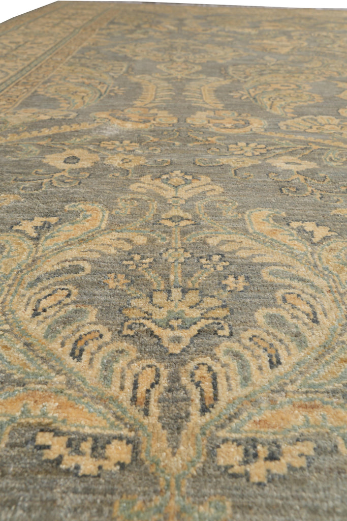 9.2 x 11.10 Nice Handmade Chobi Peshawar Zigler Rug Slate Gray #F-4185