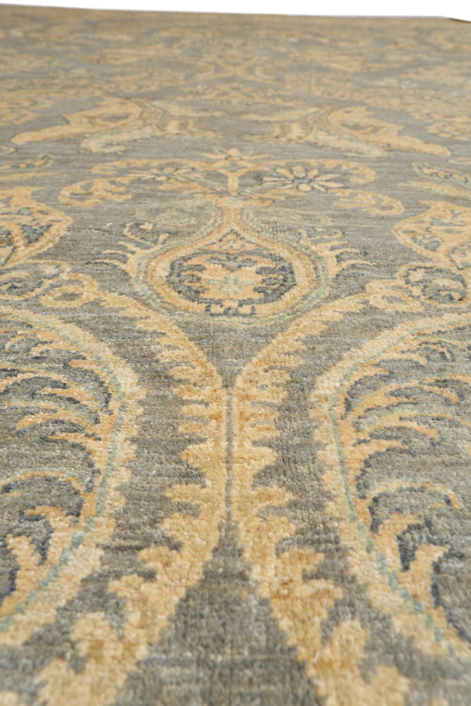 9.2 x 11.10 Nice Handmade Chobi Peshawar Zigler Rug Slate Gray #F-4185