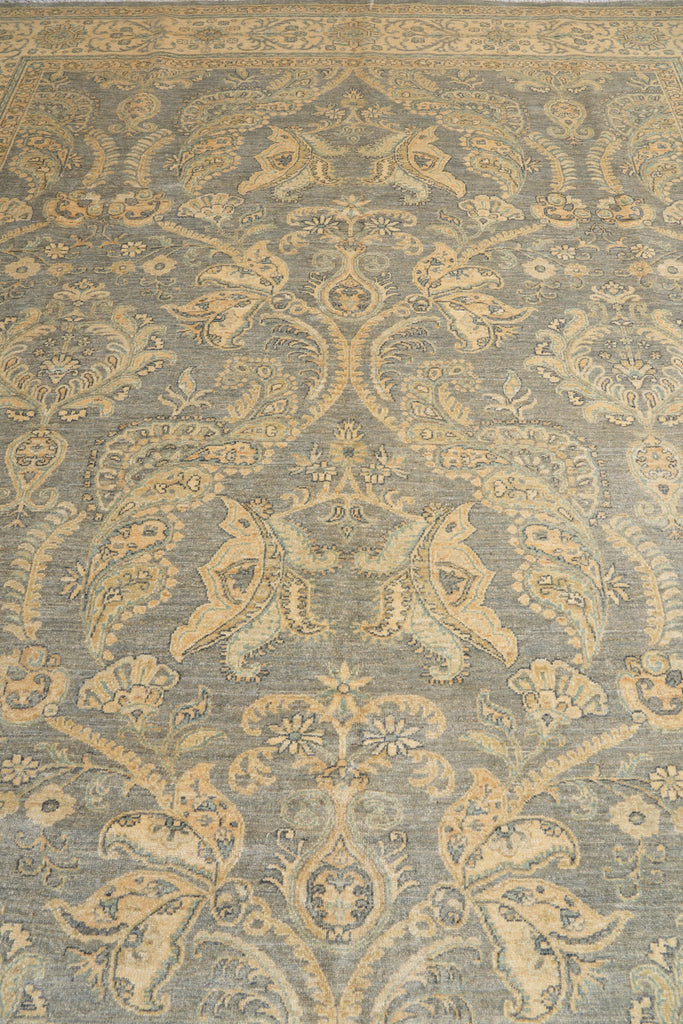 9.2 x 11.10 Nice Handmade Chobi Peshawar Zigler Rug Slate Gray #F-4185