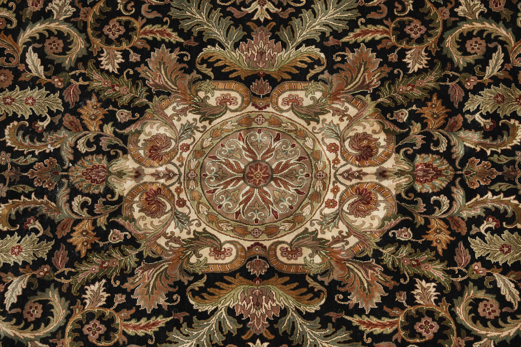 12 x 17.9 Quality Handmade Jaipur Rug Black #B-78926