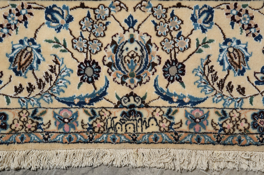 8 x 9 Squarish  Wool and Silk Persian High End Signed Nain Rug #PIX-21853