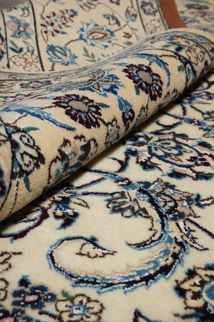8 x 9 Squarish  Wool and Silk Persian High End Signed Nain Rug #PIX-21853