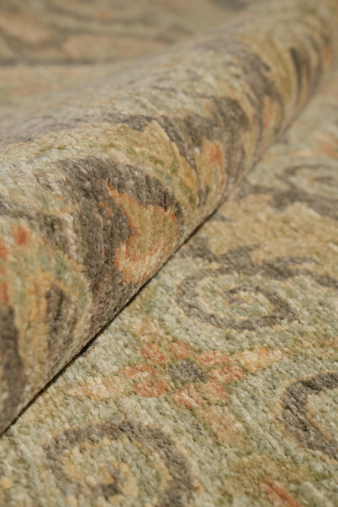 9 x 12.4 Neutral Autumn detailed New Handmade Chobi Peshawar Carpet #F-4186