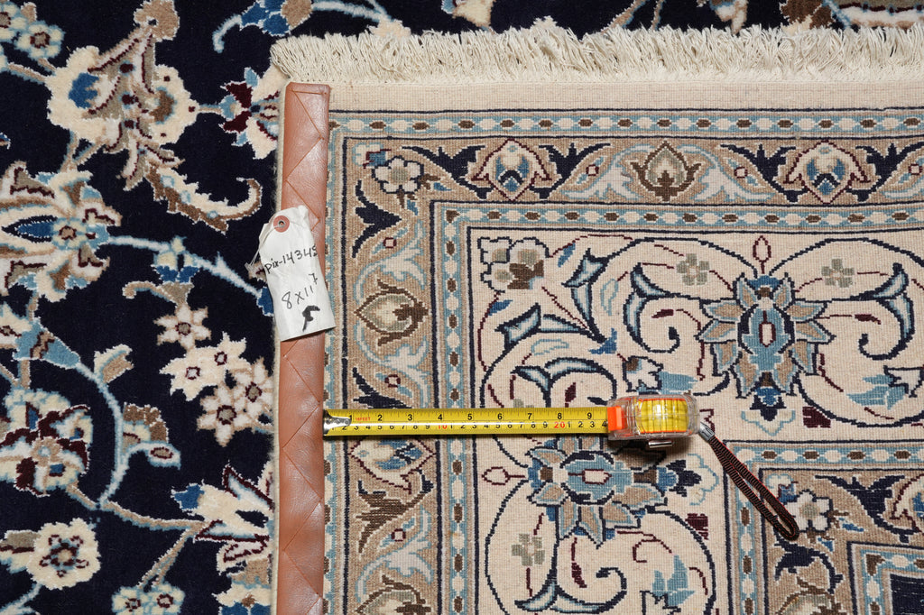 8 x 11.7 Persian Fine Nain Rug Iran #PIX-14345