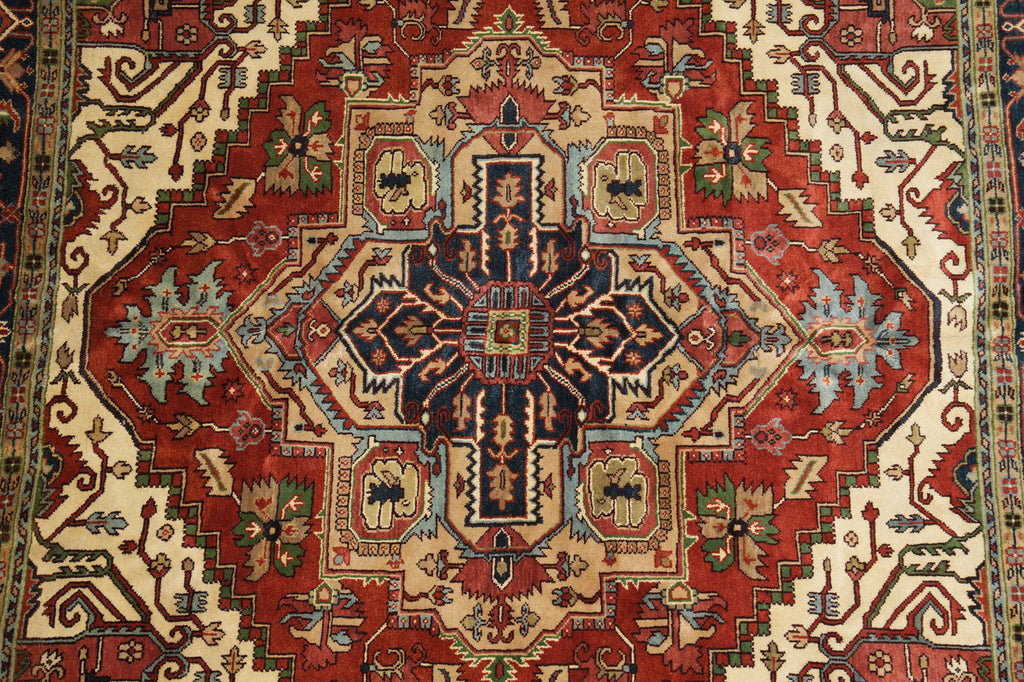 9.9 x 10.1 Square New Handmade Wool Heriz Serapi Rug #F-4495
