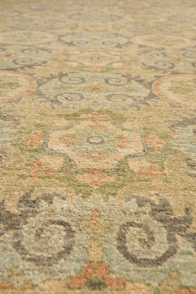 9 x 12.4 Neutral Autumn detailed New Handmade Chobi Peshawar Carpet #F-4186