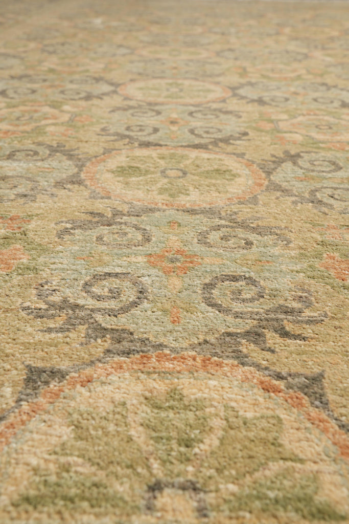 9 x 12.4 Neutral Autumn detailed New Handmade Chobi Peshawar Carpet #F-4186