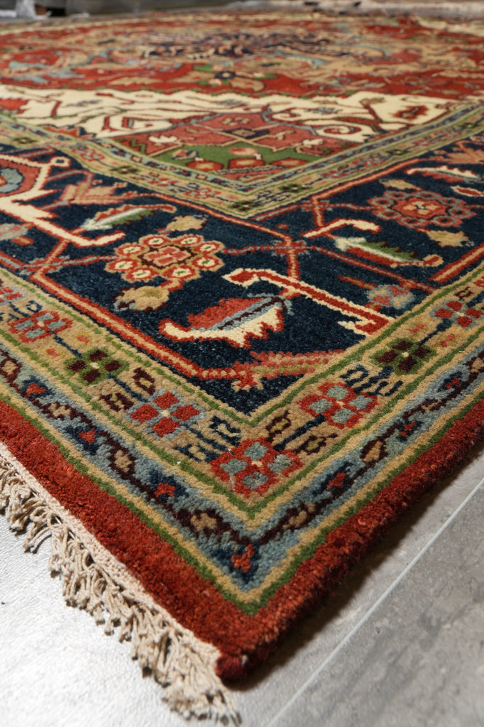 9.9 x 10.1 Square New Handmade Wool Heriz Serapi Rug #F-4495