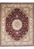 Load image into Gallery viewer, 12 x 15 High Quality Handmade Wool and Silk Rug Burgundy