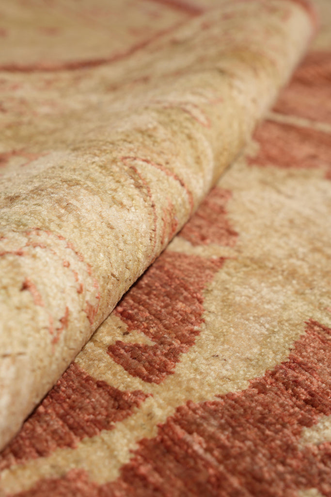 8.10 x 11.7 New Handmade Zigler Chobi Peshawar Rug Warm Rust Gold #F-4187