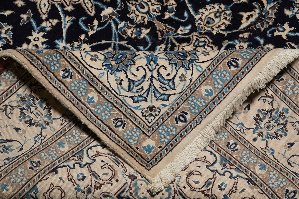 6.6 x 9.9 Persian Wool & Silk Nain Rug - IRAN #PIX-16892