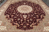 Load image into Gallery viewer, 12 x 15 High Quality Handmade Wool and Silk Rug Burgundy #F-4496
