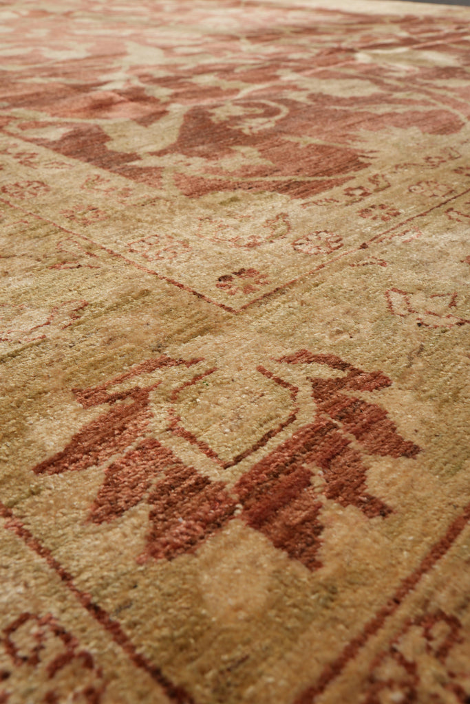 8.10 x 11.7 New Handmade Zigler Chobi Peshawar Rug Warm Rust Gold #F-4187