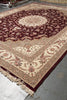 Load image into Gallery viewer, 12 x 15 High Quality Handmade Wool and Silk Rug Burgundy #F-4496