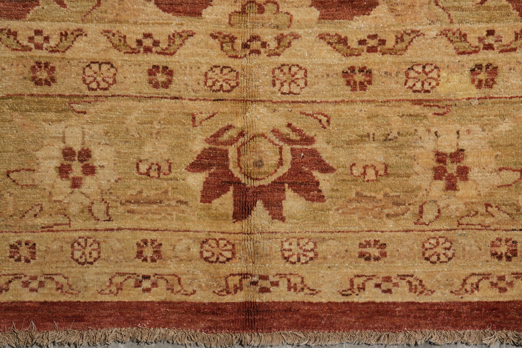 8.10 x 11.7 New Handmade Zigler Chobi Peshawar Rug Warm Rust Gold #F-4187