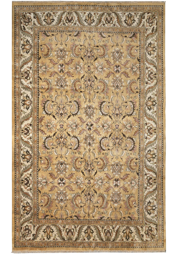 12 x 18 New Handmade India Wool Rug Gold