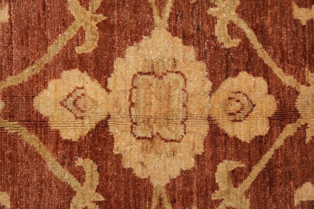 8.10 x 11.7 New Handmade Zigler Chobi Peshawar Rug Warm Rust Gold #F-4187