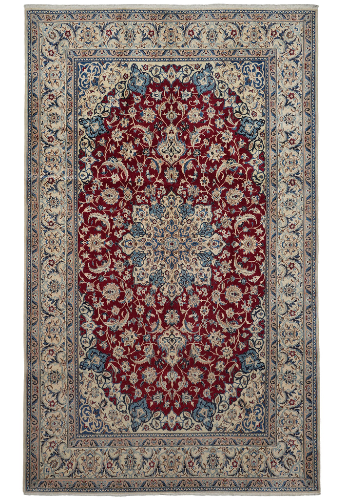 7 x 11 Signed Wool & Silk Persian Nain Rug - Iran #PIX-22001