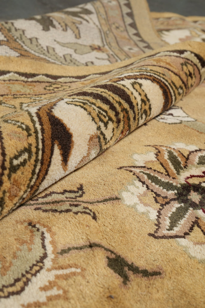 12 x 18 New Handmade India Wool Large Rug Gold #F-4497