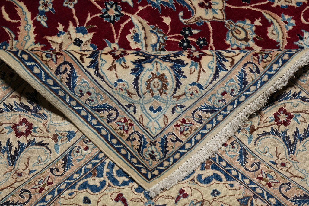 7 x 11 Signed Wool & Silk Persian Nain Rug - Iran #PIX-22001