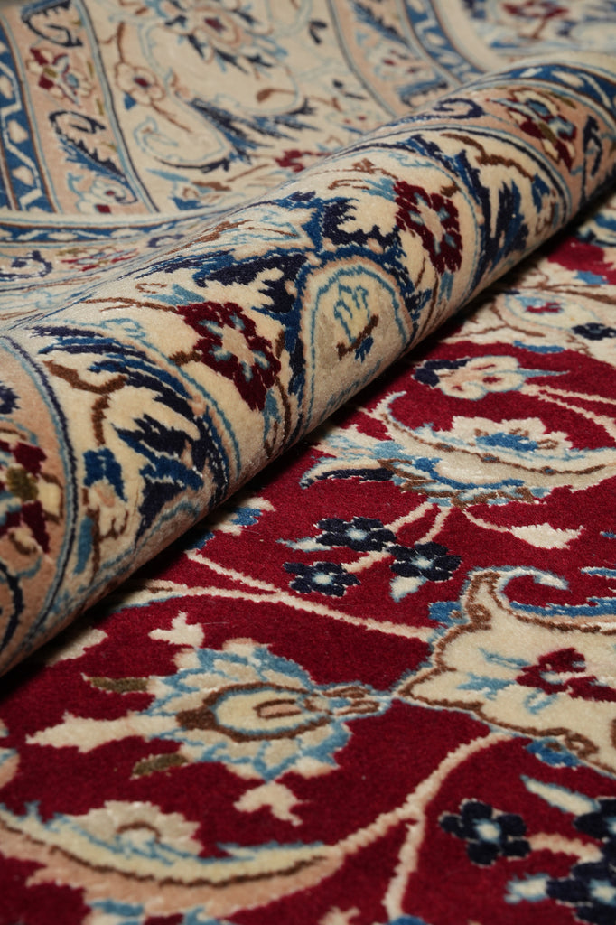 7 x 11 Signed Wool & Silk Persian Nain Rug - Iran #PIX-22001