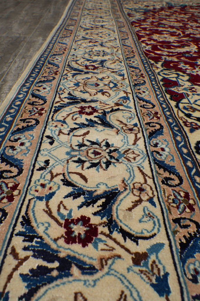7 x 11 Signed Wool & Silk Persian Nain Rug - Iran #PIX-22001