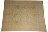 Load image into Gallery viewer, 9.3 x 11.8 New Handmade Zigler Chobi Peshawar Rug Faded Green Gold #F-4188