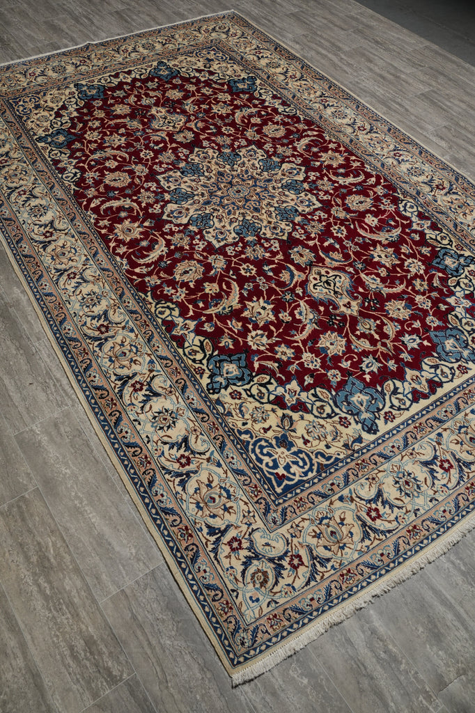 7 x 11 Signed Wool & Silk Persian Nain Rug - Iran #PIX-22001